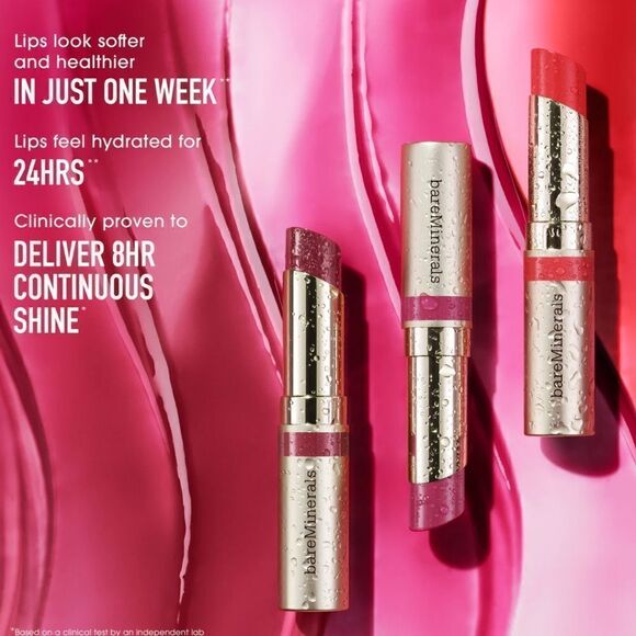 🌻 BARE MINERALS STRENGTH DEWY LIP GLOSS-BALM NEW FULL SIZE - Picture 5 of 7